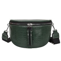 Casual Waist Bag for Women Alligator Leather Phone Pouch Chest Pa Ladies Wide St - £22.79 GBP