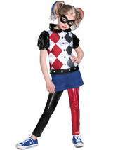 Princess Paradise DC Super Hero Girls Premium Harley Quinn Costume, Red/Black/Wh - £127.09 GBP