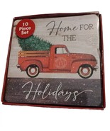 10-Piece Home For The Holidays Coaster Set Boston Warehouse NEW - $112.04 MXN