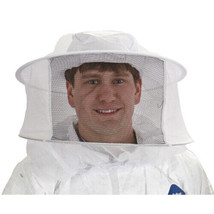 Beekeeping Veil with Built-In Hat For Protection- Hat Sewn To Viel - No ... - £27.83 GBP