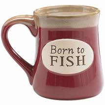 Born To Fish Coffee Mug with Fishermans Serenity Prayer Great Fishing Gift - £12.75 GBP