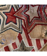 Stars and Stripes Table Runner 100% Jute - Burlap - 50&quot; X 16&quot; - 4th of July - $24.45