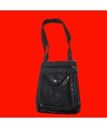 Black Faux Leather Crossbody Purse Adjustable Straps 7&quot; L x 8.5&quot; H x 1&quot; ... - €12,22 EUR
