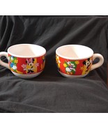 2 Disney Oversize Ceramic Mugs Mickey Minnie Donald Daisy Pluto Goofy St... - £13.23 GBP