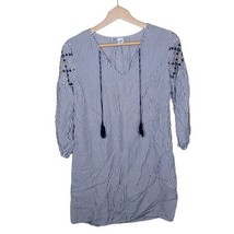 Old Navy | Navy &amp; White Striped Floral Embroidered Shift Dress, womens XS - £11.66 GBP