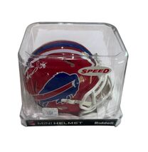 Stunning Thurman Thomas Signed NFL Bills Riddell Speed Mini Helmet HOF A... - $137.61