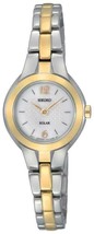 NEW* Seiko Women&#39;s SUP024 Stainless Steel Two Tone Wrist Watch MSRP $225 - £72.16 GBP