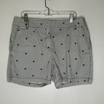 IZOD Shorts 14 Blue White Striped Star Nautical Preppy Stretch Summer - $19.00