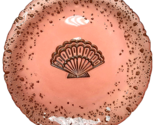 Artistic Accents Art Glass Pink and Gold 7&quot; Scallop Shell Bubbles Design... - $24.99