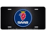 Saab Logo Inspired Art on Mesh FLAT Aluminum Novelty Auto License Tag Plate - £12.75 GBP