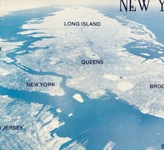 1980s Aerial View New York City Postcard Continental NYC Long Island E86RP3 - $19.99