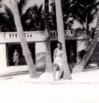 Young Lady On Beach Photo Found Snapshot Antique Vintage Photograph - $13.95