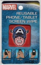 Marvel&#39;s Captain America Face Reusable Phone/Tablet Screen Wipe NEW UNUSED - £2.34 GBP