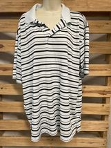 PGA Tour Golf Striped Short Sleeve Collared Shirt Men's Size XXL KG JD - $19.79