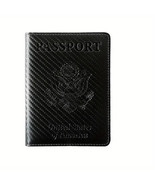 Black Leather Passport Holder - $129.84 MXN