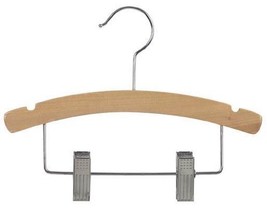 12&quot; wooden child&#39;s hangers with clips (Box of 25) - $52.79