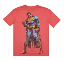 DC Comics Superman Boys Red Heather Graphic Tee T-shirt - £9.34 GBP+