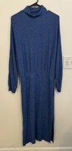 SATURDAY/SUNDAY Anthropologie Mariah Ribbed Knit Maxi Dress Blue Soft Large - £27.68 GBP
