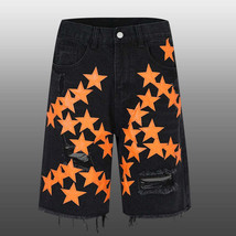 Orange Stars Jean Shorts - £50.04 GBP