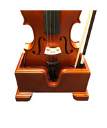 Paititi Violin Stand Solid Wood Stand w Bow Holder Velvet Plush Cushions... - £47.80 GBP
