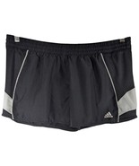 Adidas Lined Running Shorts Womens Size Large Black White Inner Pocket 35x3 - $32.77 CAD