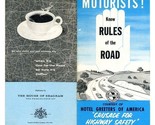Motorists Know Rules of the Road Hotel Greeters of America Brochure 1950&#39;s - $11.88