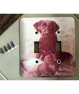 LYNN R. KAATZ Labrador Dog and Duck Double Light Switch Metal Plate Cove... - $14.60