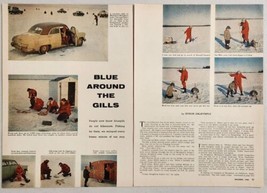 1956 Magazine Photos Houghton Lake in Michigan Ice Fishing for Bluegills - £13.16 GBP