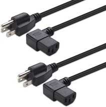 2 Pack 16 AWG Right Angle Power Cord 90 Degree Power Cord 6 Feet NEMA 5 ... - $37.39