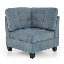 Corner Sofa for Modular Sectional, Navy Chenille Design - $8,789.08 MXN