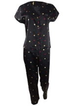 INC International Concepts Women Multi-Star Black Matte Satin Pajama Set... - $29.00