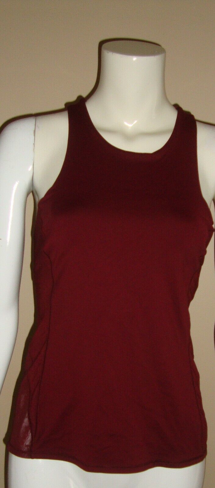 Primary image for Lululemon Burgundy Tank Top With Built it Bra Mesh Detail at the back Size 4