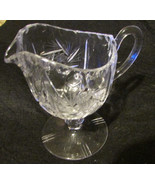 CRYSTAL HEAVY CLEAR FOOTED GRAVY BOAT OR CRANBERRY SAUCE 4.75&quot;H X 4.5W C... - £13.78 GBP