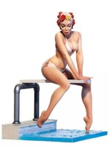 1/20 80mm Resin Model Kit Summer Swimming Pin Up Beautiful Girl Unpainted - £10.55 GBP