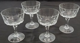 AP) Vintage Wide Mouth Crystal Cut Glass Stemmed Glasses 5&quot; - £15.85 GBP