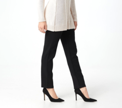 Susan Graver Ponte Knit Pull-On Pants w/ Seam Detail- Black, 3X - £27.06 GBP