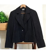 Harve Bernard Charcoal piped wool blazer jacket Women’s Size 8 Career Wo... - $828.99 MXN