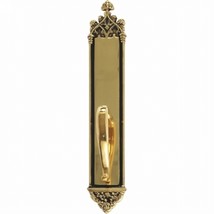 Gothic Pull Plate with S-Grip Pull  Highlighted Brass Finish - 3.38 x 23... - £128.84 GBP