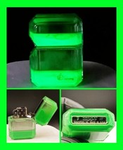 Unique Stunning Luminescent Green Sand Case With Unfired Zippo Lighter - £47.47 GBP