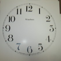 CLOCK DIAL NEW  WATERBURY CLOCK PARTS 11 INCH ARABIC  WHITE COLOR DIAL - $239.42 MXN