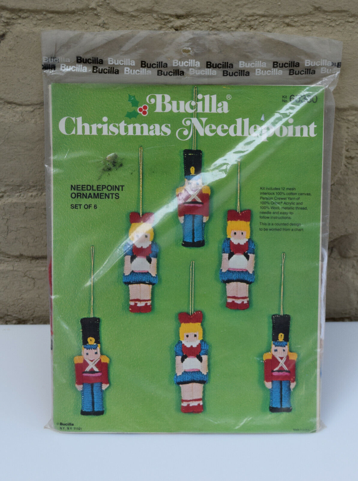 Primary image for Bucilla Christmas Needlepoint Kit Ornaments Set of 6 Toy Soldiers & Dolls Girls 