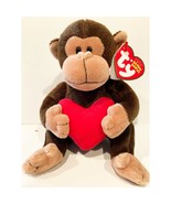 D&#39;Vine the Valentine Monkey Ty Beanie Baby MWMT Collectible Retired - £8.61 GBP