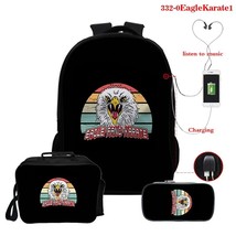 Eagle Fang Karate Print Vintage Casual Backpack Travel Bag 2021 Fashion High Cap - £142.26 GBP