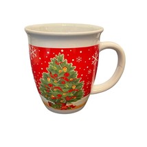 Royal Norfolk Christmas Tree Mug Coffee Cup Xmas Snowflakes Ornaments Ho... - $9.97