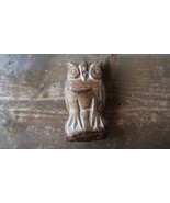 Antique 3.5&quot; Brown Owl Decor Figure - £23.35 GBP