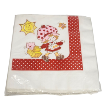 Vintage New Old Stock Strawberry Shortcake Birthday Napkins Nos Sealed 16 Count - £15.18 GBP