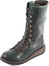 FLY London STER Petrol GREEN Military Combat Boot US 6.5-7 EU 37 - $64.99