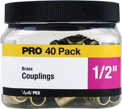 Apollo 1/2 In. Brass PEX-B Coupling Pro Pack (40-Pack) APXC1240JR - New /SEALED - £19.73 GBP