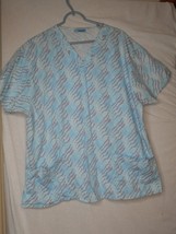 Blue Purple Scrub Top Medical Uniform O2 Uniforms - $134.70 MXN