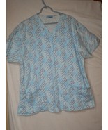 Blue Purple Scrub Top Medical Uniform O2 Uniforms - $134.70 MXN